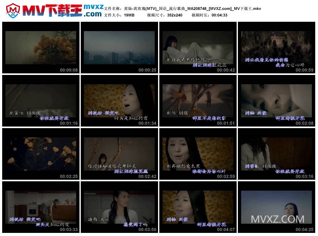 黄灿-黄玫瑰(MTV)_国语_流行歌曲_MA208748